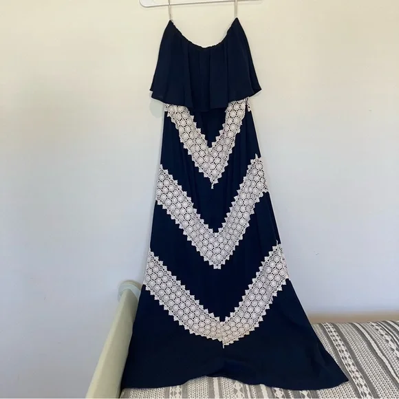 Judith March Navy Maxi Dress Large - Picture 4 of 4